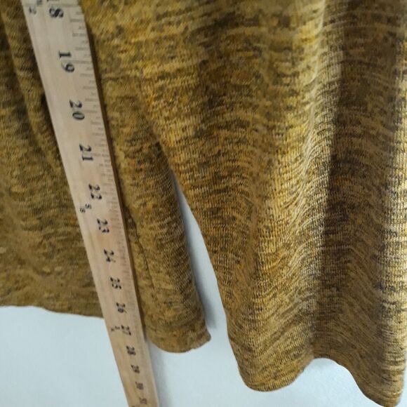 Ronnie Salloway Cowl Neck Top Women Large Mustard Large Detail Button - Picture 7 of 9